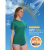 imageMAGCOMSEN Womens Short Sleeve T Shirts UPF 50 Sun Protection Quick Dry Athletic Running Workout Tee TopsJade Green