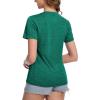 imageMAGCOMSEN Womens Short Sleeve T Shirts UPF 50 Sun Protection Quick Dry Athletic Running Workout Tee TopsJade Green