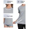 imageMAGCOMSEN Womens Short Sleeve T Shirts UPF 50 Sun Protection Quick Dry Athletic Running Workout Tee TopsLight Grey