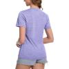 imageMAGCOMSEN Womens Short Sleeve T Shirts UPF 50 Sun Protection Quick Dry Athletic Running Workout Tee TopsLight Purple