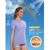 imageMAGCOMSEN Womens Short Sleeve T Shirts UPF 50 Sun Protection Quick Dry Athletic Running Workout Tee TopsLight Purple