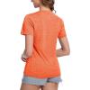 imageMAGCOMSEN Womens Short Sleeve T Shirts UPF 50 Sun Protection Quick Dry Athletic Running Workout Tee TopsOrange