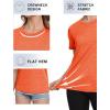 imageMAGCOMSEN Womens Short Sleeve T Shirts UPF 50 Sun Protection Quick Dry Athletic Running Workout Tee TopsOrange