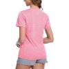imageMAGCOMSEN Womens Short Sleeve T Shirts UPF 50 Sun Protection Quick Dry Athletic Running Workout Tee TopsPink
