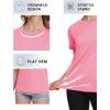 imageMAGCOMSEN Womens Short Sleeve T Shirts UPF 50 Sun Protection Quick Dry Athletic Running Workout Tee TopsPink