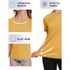 imageMAGCOMSEN Womens Short Sleeve T Shirts UPF 50 Sun Protection Quick Dry Athletic Running Workout Tee TopsTurmeric