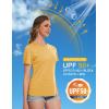 imageMAGCOMSEN Womens Short Sleeve T Shirts UPF 50 Sun Protection Quick Dry Athletic Running Workout Tee TopsTurmeric