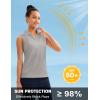 imageMAGCOMSEN Womens Sleeveless Golf Polo Shirts Collared Tank Tops UPF 50 VNeck Quick Dry Workout Athletic Tennis TopsBright Gray