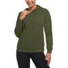 imageMAGCOMSEN Womens Sweatshirt Hoodie Fleece Lined Warm Casual Pullover Cangroo Pocket Drawstring Basic TopsArmy Green