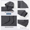 imageMAGCOMSEN Womens Sweatshirt Hoodie Fleece Lined Warm Casual Pullover Cangroo Pocket Drawstring Basic TopsDark Grey