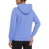 imageMAGCOMSEN Womens Sweatshirt Hoodie Fleece Lined Warm Casual Pullover Cangroo Pocket Drawstring Basic TopsLight Blue