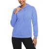 imageMAGCOMSEN Womens Sweatshirt Hoodie Fleece Lined Warm Casual Pullover Cangroo Pocket Drawstring Basic TopsLight Blue