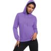 imageMAGCOMSEN Womens Sweatshirt Hoodie Fleece Lined Warm Casual Pullover Cangroo Pocket Drawstring Basic TopsLight Purple
