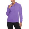 imageMAGCOMSEN Womens Sweatshirt Hoodie Fleece Lined Warm Casual Pullover Cangroo Pocket Drawstring Basic TopsLight Purple