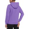 imageMAGCOMSEN Womens Sweatshirt Hoodie Fleece Lined Warm Casual Pullover Cangroo Pocket Drawstring Basic TopsLight Purple