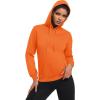 imageMAGCOMSEN Womens Sweatshirt Hoodie Fleece Lined Warm Casual Pullover Cangroo Pocket Drawstring Basic TopsOrange