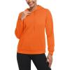 imageMAGCOMSEN Womens Sweatshirt Hoodie Fleece Lined Warm Casual Pullover Cangroo Pocket Drawstring Basic TopsOrange