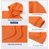 imageMAGCOMSEN Womens Sweatshirt Hoodie Fleece Lined Warm Casual Pullover Cangroo Pocket Drawstring Basic TopsOrange