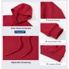 imageMAGCOMSEN Womens Sweatshirt Hoodie Fleece Lined Warm Casual Pullover Cangroo Pocket Drawstring Basic TopsTomato Red