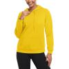 imageMAGCOMSEN Womens Sweatshirt Hoodie Fleece Lined Warm Casual Pullover Cangroo Pocket Drawstring Basic TopsYellow