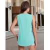imageMAGCOMSEN Womens Tank Tops Loose Fit Sleeveless Top Casual Scoop Neck Tunic Shirts Summer UPF 50 Basic TshirtLight Blue