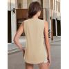 imageMAGCOMSEN Womens Tank Tops Loose Fit Sleeveless Top Casual Scoop Neck Tunic Shirts Summer UPF 50 Basic TshirtLight Khaki