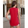 imageMAGCOMSEN Womens Tank Tops Loose Fit Sleeveless Top Casual Scoop Neck Tunic Shirts Summer UPF 50 Basic TshirtRed