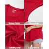 imageMAGCOMSEN Womens Tank Tops Loose Fit Sleeveless Top Casual Scoop Neck Tunic Shirts Summer UPF 50 Basic TshirtRed