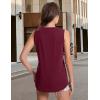 imageMAGCOMSEN Womens Tank Tops Loose Fit Sleeveless Top Casual Scoop Neck Tunic Shirts Summer UPF 50 Basic TshirtWine Red