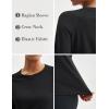 imageMAGCOMSEN Womens Thermal Shirts Fleece Pullover Long Sleeve Undershirt Tops Warm Workout Winter Base LayerBlack