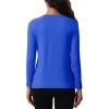 imageMAGCOMSEN Womens Thermal Shirts Fleece Pullover Long Sleeve Undershirt Tops Warm Workout Winter Base LayerColor Blue