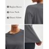imageMAGCOMSEN Womens Thermal Shirts Fleece Pullover Long Sleeve Undershirt Tops Warm Workout Winter Base LayerDark Grey