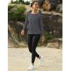 imageMAGCOMSEN Womens Thermal Shirts Fleece Pullover Long Sleeve Undershirt Tops Warm Workout Winter Base LayerDark Grey