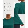 imageMAGCOMSEN Womens Thermal Shirts Fleece Pullover Long Sleeve Undershirt Tops Warm Workout Winter Base LayerEmerald Green