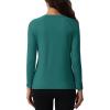 imageMAGCOMSEN Womens Thermal Shirts Fleece Pullover Long Sleeve Undershirt Tops Warm Workout Winter Base LayerEmerald Green