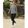 imageMAGCOMSEN Womens Thermal Shirts Fleece Pullover Long Sleeve Undershirt Tops Warm Workout Winter Base LayerLight Grey