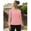 imageMAGCOMSEN Womens Thermal Shirts Fleece Pullover Long Sleeve Undershirt Tops Warm Workout Winter Base LayerLight Pink