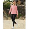 imageMAGCOMSEN Womens Thermal Shirts Fleece Pullover Long Sleeve Undershirt Tops Warm Workout Winter Base LayerLight Pink