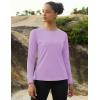 imageMAGCOMSEN Womens Thermal Shirts Fleece Pullover Long Sleeve Undershirt Tops Warm Workout Winter Base LayerLight Purple