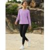 imageMAGCOMSEN Womens Thermal Shirts Fleece Pullover Long Sleeve Undershirt Tops Warm Workout Winter Base LayerLight Purple