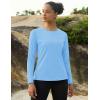 imageMAGCOMSEN Womens Thermal Shirts Fleece Pullover Long Sleeve Undershirt Tops Warm Workout Winter Base LayerLight Sky Blue