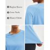 imageMAGCOMSEN Womens Thermal Shirts Fleece Pullover Long Sleeve Undershirt Tops Warm Workout Winter Base LayerLight Sky Blue
