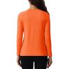 imageMAGCOMSEN Womens Thermal Shirts Fleece Pullover Long Sleeve Undershirt Tops Warm Workout Winter Base LayerOrange