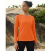 imageMAGCOMSEN Womens Thermal Shirts Fleece Pullover Long Sleeve Undershirt Tops Warm Workout Winter Base LayerOrange