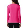 imageMAGCOMSEN Womens Thermal Shirts Fleece Pullover Long Sleeve Undershirt Tops Warm Workout Winter Base LayerRose