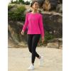 imageMAGCOMSEN Womens Thermal Shirts Fleece Pullover Long Sleeve Undershirt Tops Warm Workout Winter Base LayerRose