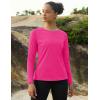 imageMAGCOMSEN Womens Thermal Shirts Fleece Pullover Long Sleeve Undershirt Tops Warm Workout Winter Base LayerRose