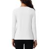 imageMAGCOMSEN Womens Thermal Shirts Fleece Pullover Long Sleeve Undershirt Tops Warm Workout Winter Base LayerWhite