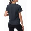 imageMAGCOMSEN Womens Tops Short Sleeve Workout Shirts UPF 50 Quick Dry Athletic Running Swim Rash GuardBlack