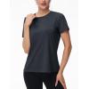 imageMAGCOMSEN Womens Tops Short Sleeve Workout Shirts UPF 50 Quick Dry Athletic Running Swim Rash GuardBlack